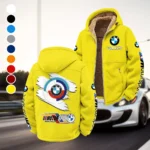 Racing Car Winter Fleece Jacket, Sub-Zero Fleece Jacket HVN1452BM - Yellow