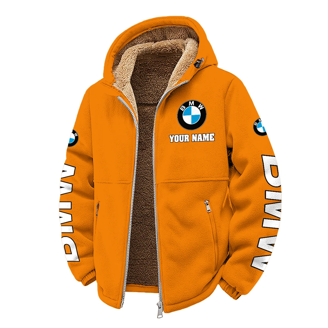 Premium Sedan Winter Fleece Jacket, Deep Winter Comfort Fleece HVN1452BM - Orange - Image 2