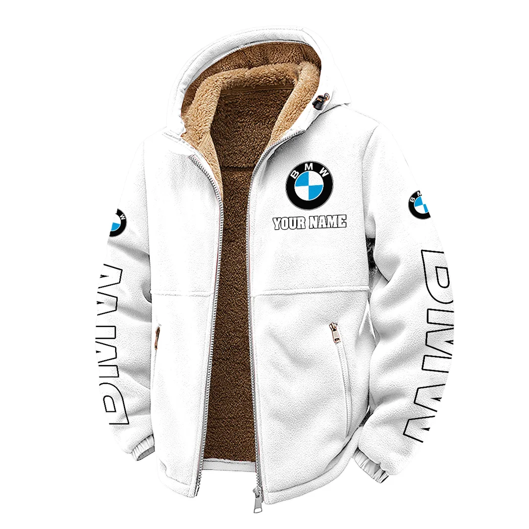 Premium Sedan Winter Fleece Jacket, Deep Winter Comfort Fleece HVN1452BM - White - Image 2
