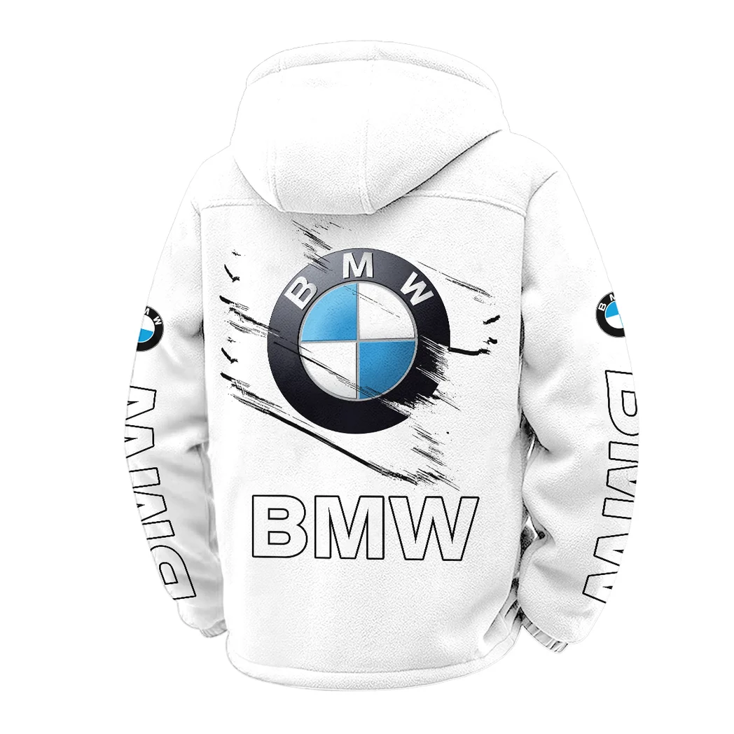 Premium Sedan Winter Fleece Jacket, Deep Winter Comfort Fleece HVN1452BM - White - Image 3