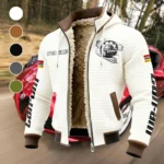 All-Terrain Rider Fleece-Lined Hooded Jacket, Alpine Ascent Hooded Jacket HVN1452BR - White