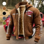 High-Performance Supercar Fleece-Lined Hooded Jacket, Cross-Training Winter Layer HVN1452BU - brown