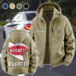 High-Performance Supercar Fleece Windbreaker Jacket, Dual-Layer Protection Jacket HVN1452BU - Khaki