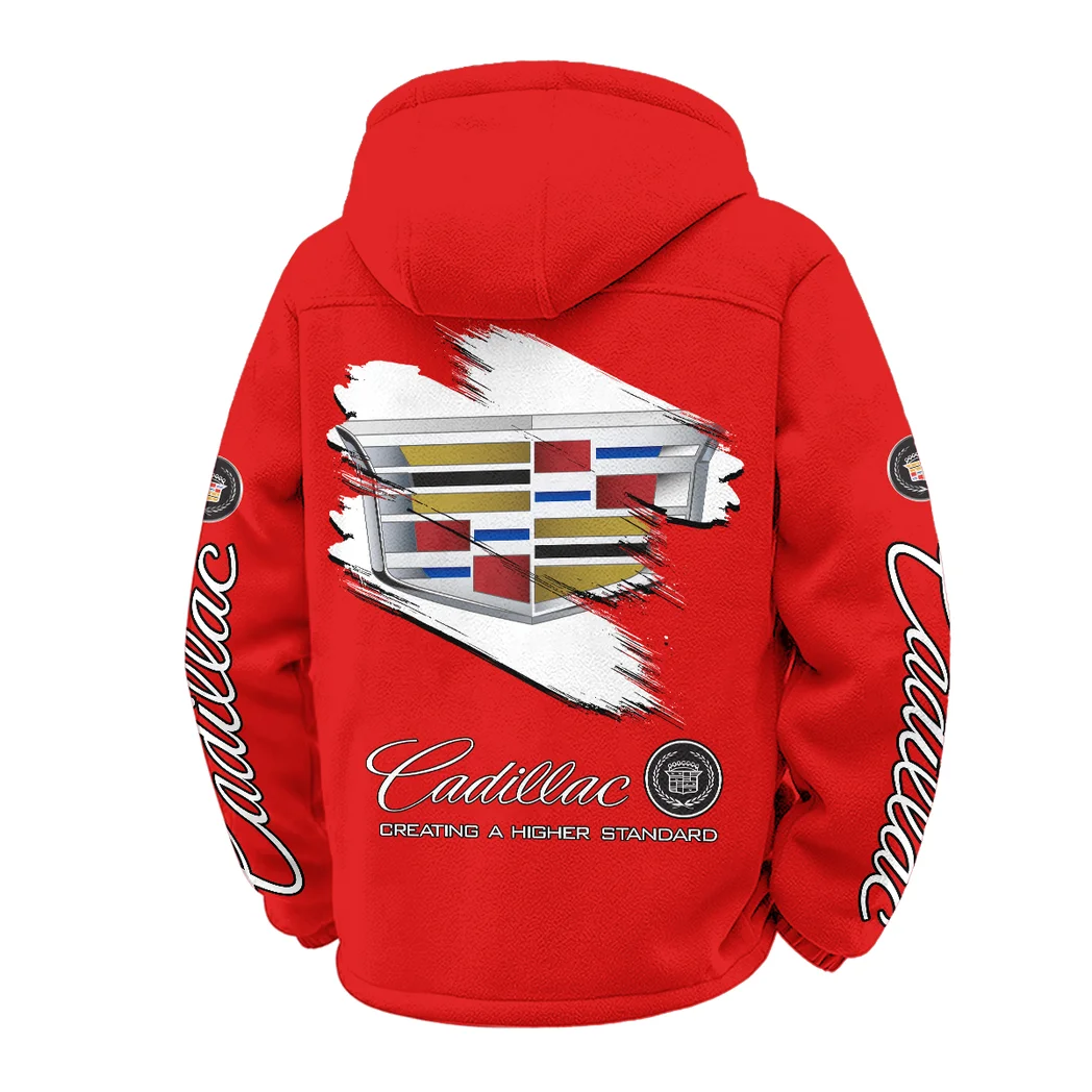 The Prestige Ride Hoodie Winter Fleece Jacket, Superior Thermal Protection HVN1452CA - Red - Image 3