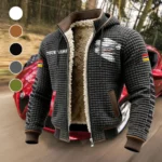 High-Performance Off-Roader Fleece-Lined Hooded Jacket, Rapid-Dry Fleece-Lined Hoody HVN1452CA - Grey