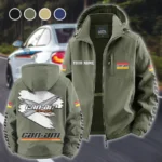 High-Performance Off-Roader Fleece Windbreaker Jacket, Thermal Wind-Deflector HVN1452CA - Green