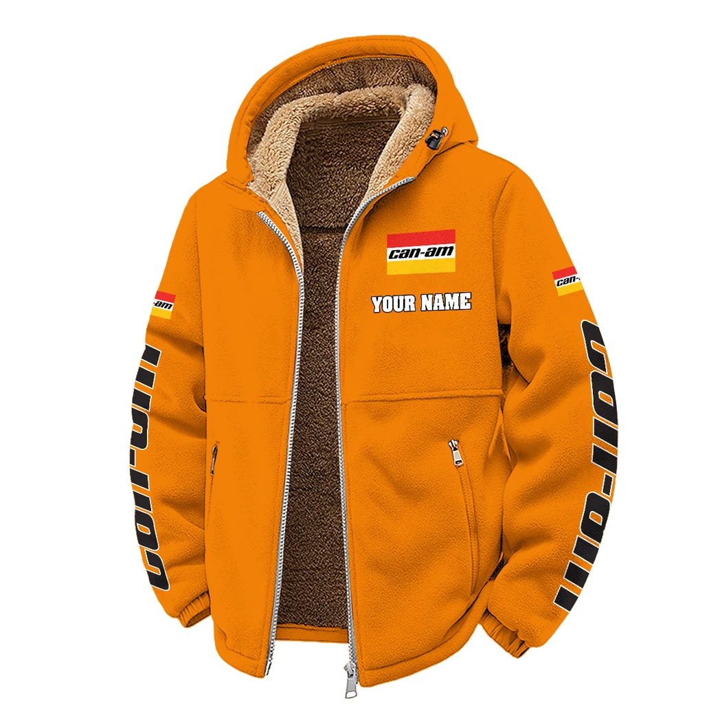 High-Performance Off-Roader Winter Fleece Jacket, Heavy-Duty Cold Fleece HVN1452CA - Orange - Image 2