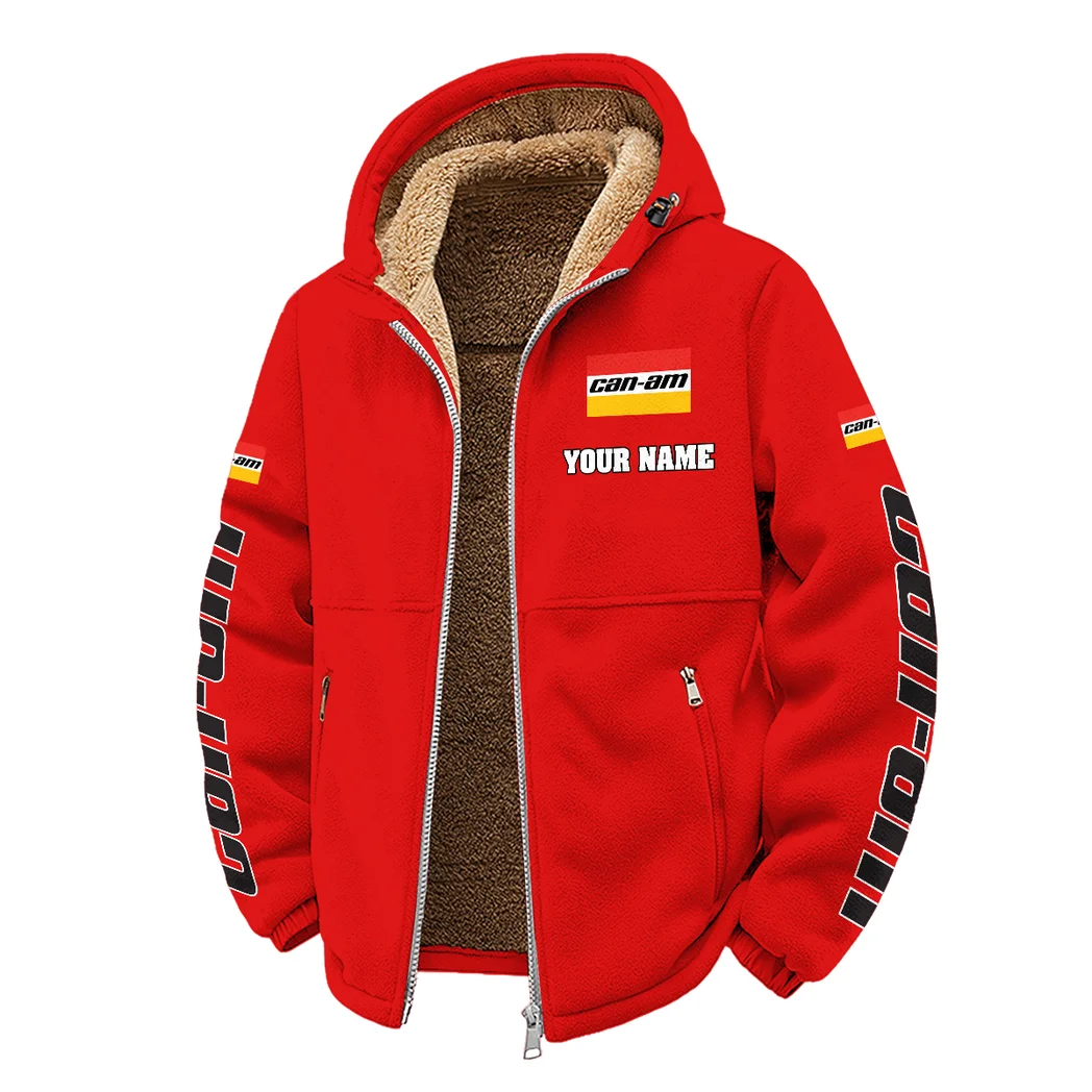 High-Performance Off-Roader Winter Fleece Jacket, Heavy-Duty Cold Fleece HVN1452CA - Red - Image 2