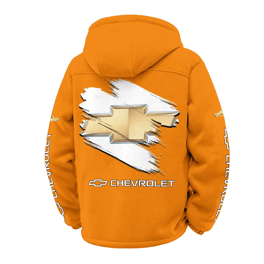 Everyday Utility Vehicle Winter Fleece Jacket, Dynamic Winter Training Top HVN1452CE - Orange - Image 3