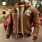 Iconic Muscle Ride Fleece-Lined Hooded Jacket, Wind-Blocker Insulated Hoody HVN1452CH - brown