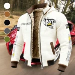 Dump Hauler Fleece-Lined Hooded Jacket, Storm-Ready Fleece-Lined Coat HVN1452CI - White