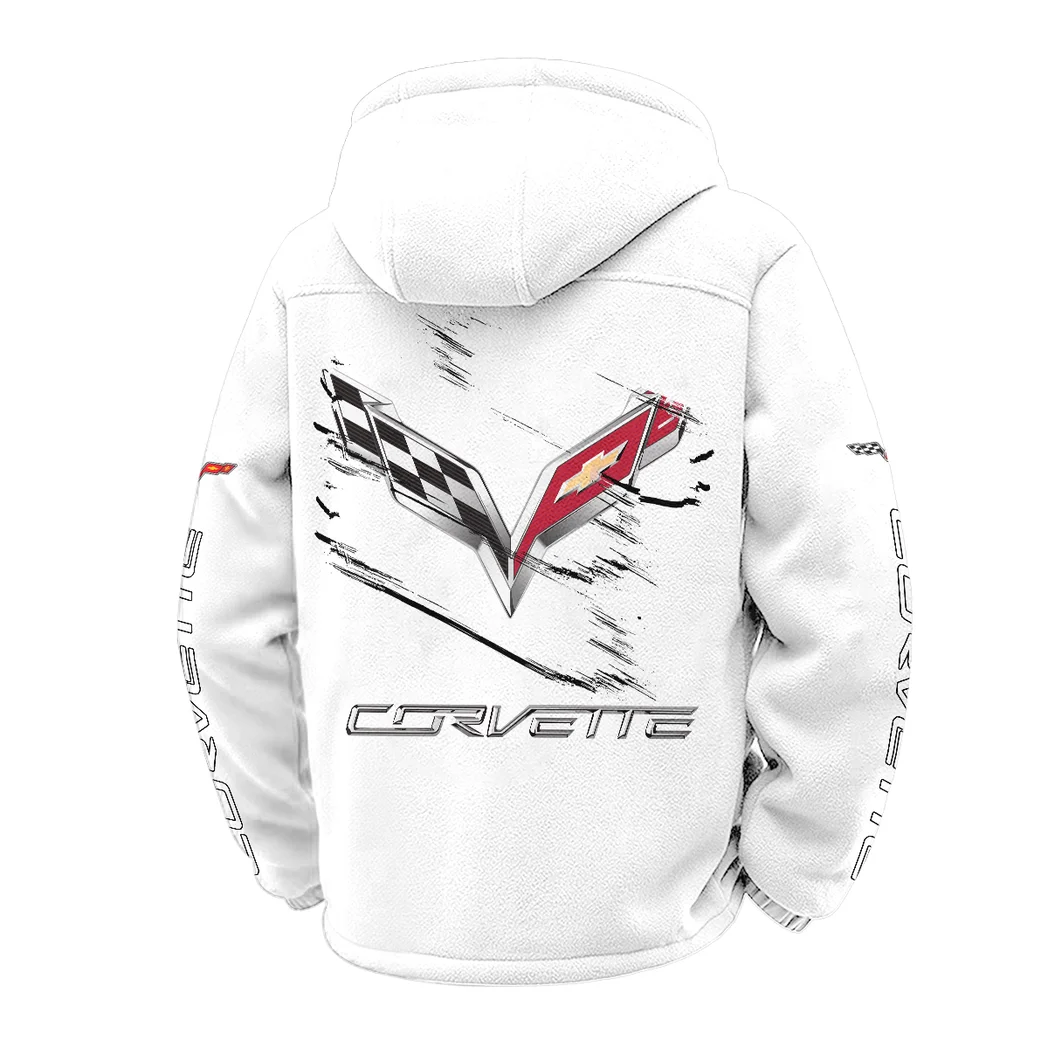American Supercar Winter Fleece Jacket, Snow-Ready Active Fleece HVN1452CO - White - Image 3