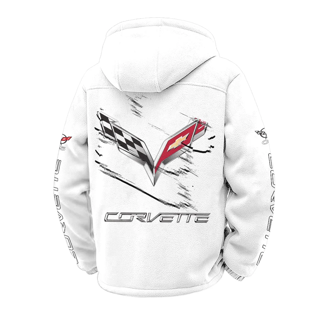 Lightweight Performance Car Winter Fleece Jacket, All-Mountain Sport Jacket HVN1452CO - White - Image 3