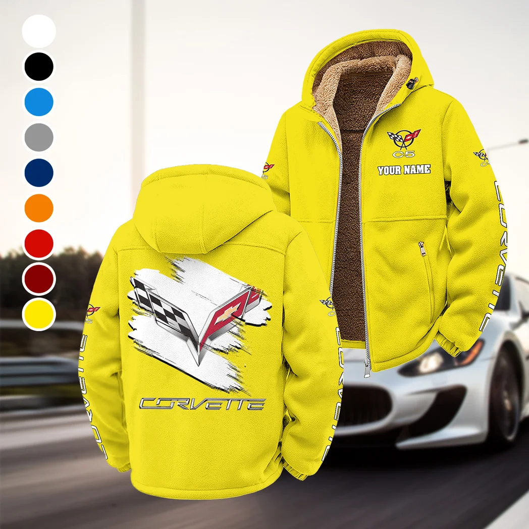 Lightweight Performance Car Winter Fleece Jacket, All-Mountain Sport Jacket HVN1452CO - Yellow