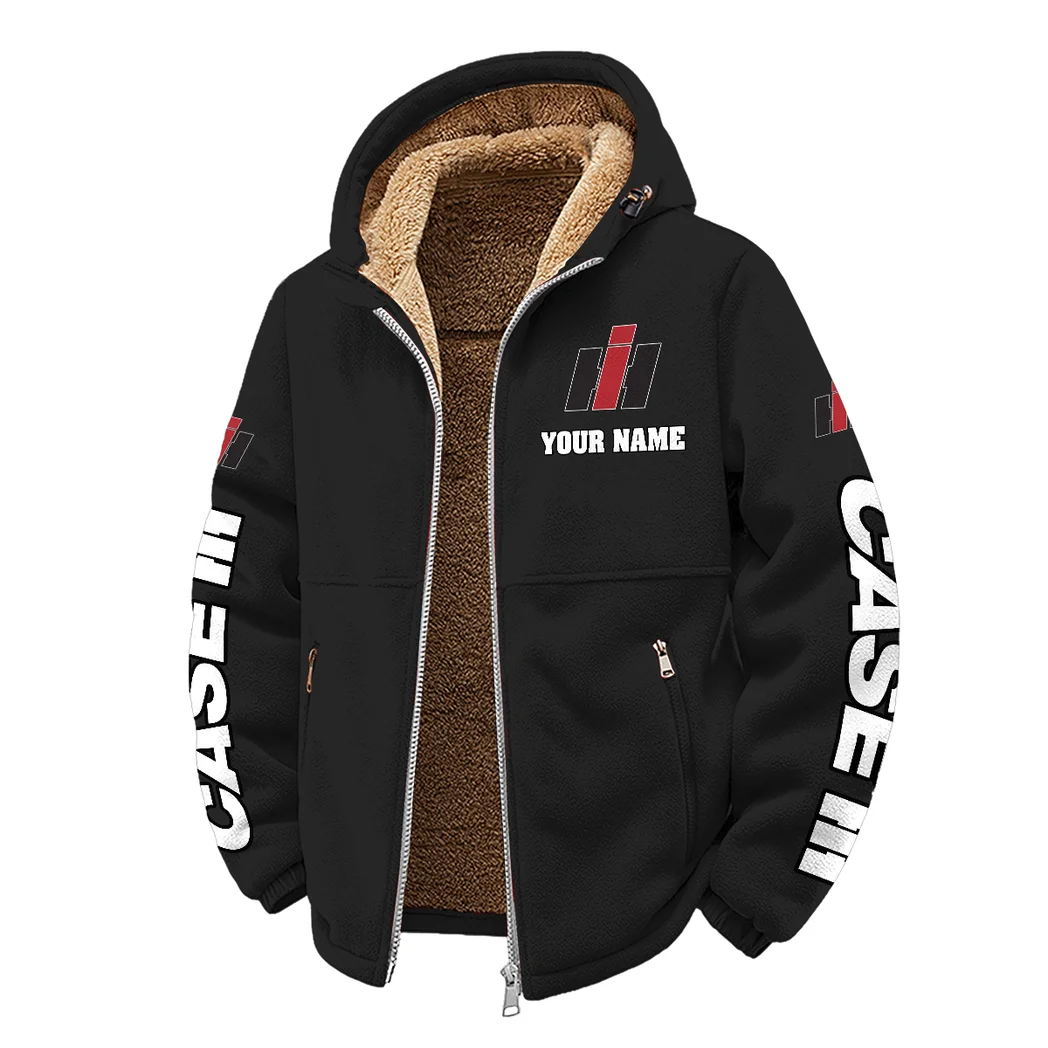 Ranch Tractor Winter Fleece Jacket, Cold Weather Hiking Fleece HVN1452CS - Black - Image 2