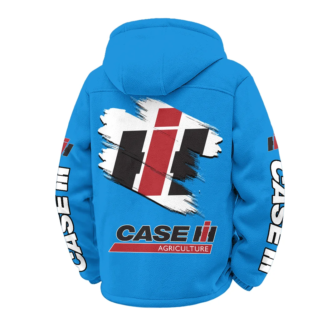 Ranch Tractor Winter Fleece Jacket, Cold Weather Hiking Fleece HVN1452CS - Cyan - Image 3
