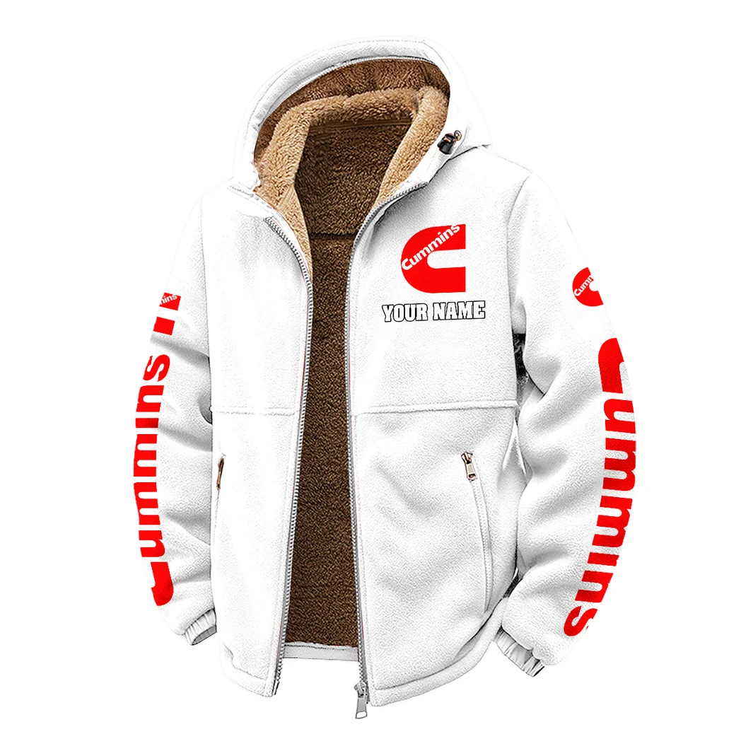 PowerPlus Motors Winter Fleece Jacket, Cross-Training Thermal Zip HVN1452CU - White - Image 2