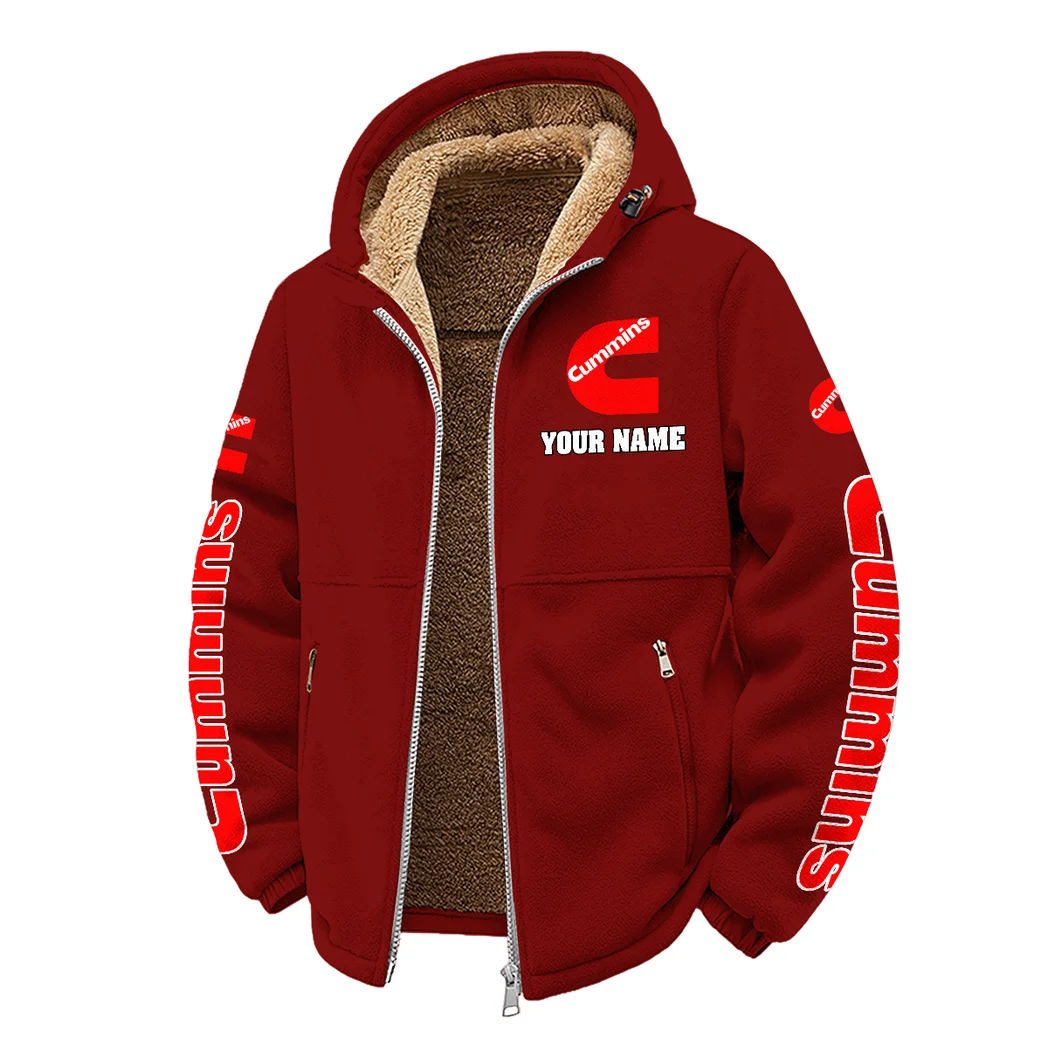 PowerPlus Motors Winter Fleece Jacket, Cross-Training Thermal Zip HVN1452CU - Wine - Image 2