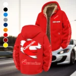 PowerPlus Motors Winter Fleece Jacket, Cross-Training Thermal Zip HVN1452CU - Red