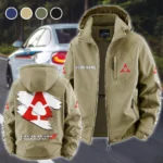 Sporty Four-Door Fleece Windbreaker Jacket, Cross-Training Wind Shell HVN1452DC - Khaki