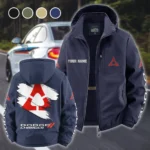 Sporty Four-Door Fleece Windbreaker Jacket, Cross-Training Wind Shell HVN1452DC - Navy