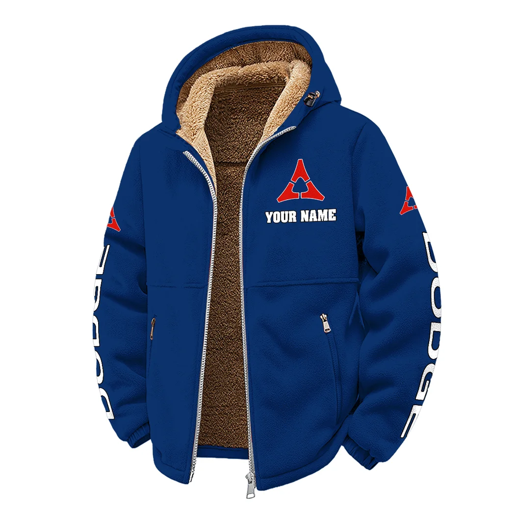 Sporty Four-Door Winter Fleece Jacket, Ski & Snowboard Mid-Layer HVN1452DC - Navy - Image 2