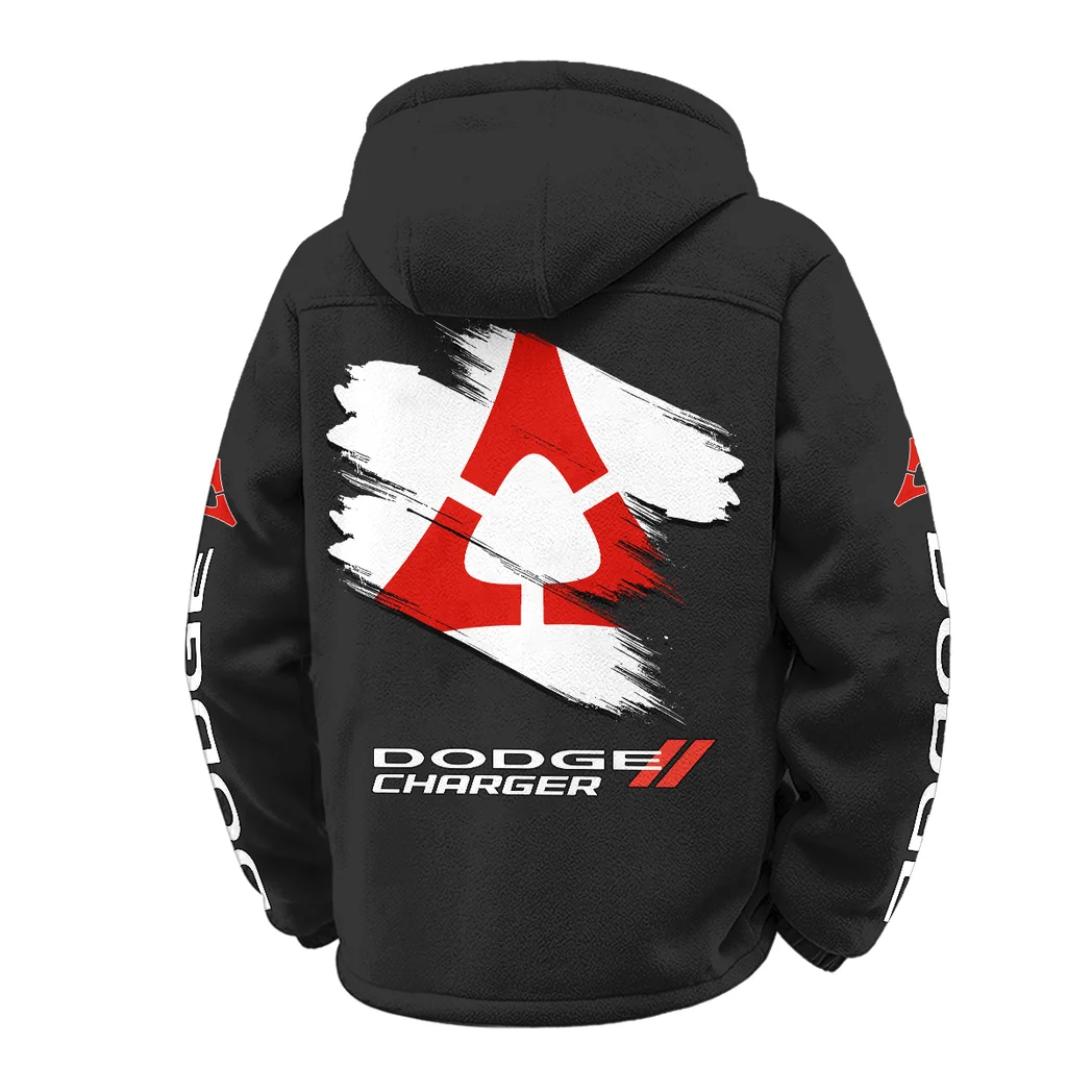 Sporty Four-Door Winter Fleece Jacket, Ski & Snowboard Mid-Layer HVN1452DC - Black - Image 3