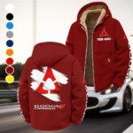 Sporty Four-Door Winter Fleece Jacket, Ski & Snowboard Mid-Layer HVN1452DC - Wine
