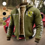 High-Performance Coupe Fleece-Lined Hooded Jacket, Cold-Snap Defense Jacket HVN1452FE - Green