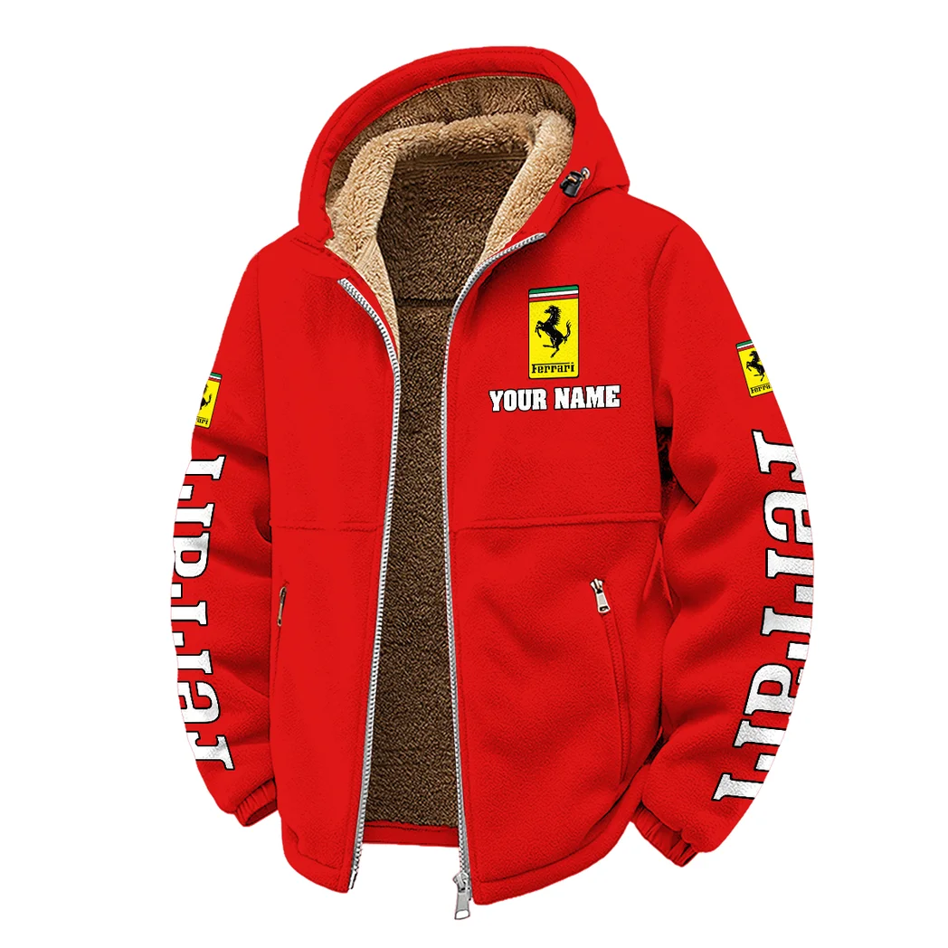 High-Performance Coupe Winter Fleece Jacket, Winter Endurance Jacket HVN1452FE - Red - Image 2