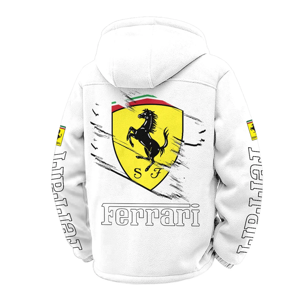 High-Performance Coupe Winter Fleece Jacket, Winter Endurance Jacket HVN1452FE - White - Image 3