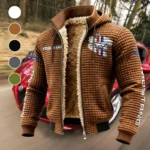 Street Performance Car Fleece-Lined Hooded Jacket, Rugged Terrain Fleece Hoody HVN1452FM - brown