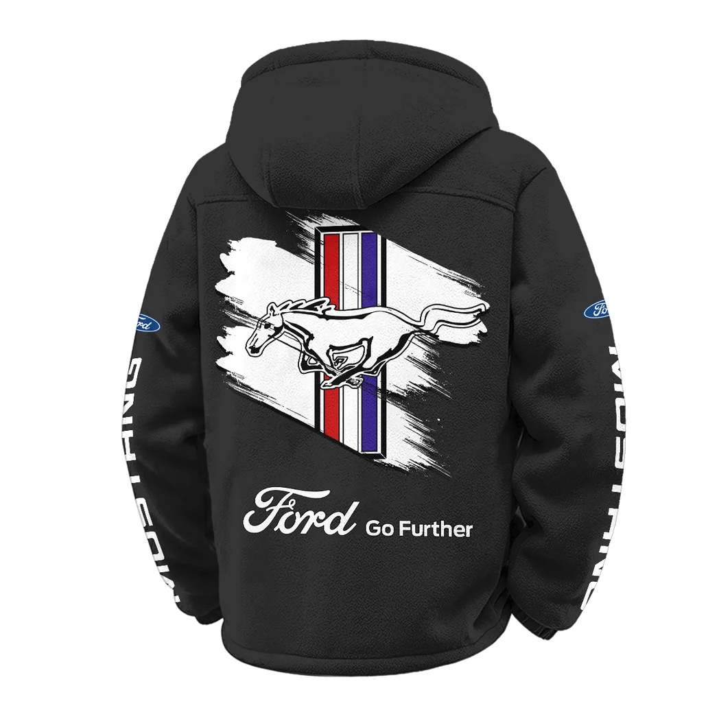 Street Performance Car Winter Fleece Jacket, Ultra-Soft Fleece Shell HVN1452FM - Black - Image 3