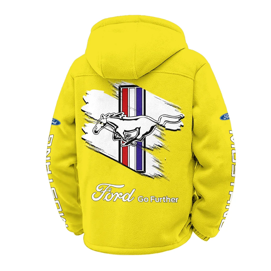 Street Performance Car Winter Fleece Jacket, Ultra-Soft Fleece Shell HVN1452FM - Yellow - Image 3