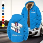 Street Performance Car Winter Fleece Jacket, Ultra-Soft Fleece Shell HVN1452FM - Cyan
