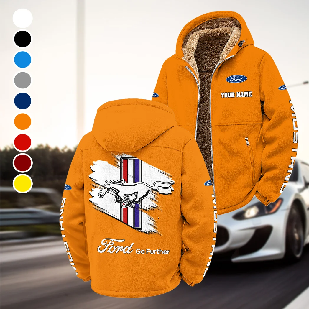 Street Performance Car Winter Fleece Jacket, Ultra-Soft Fleece Shell HVN1452FM - Orange