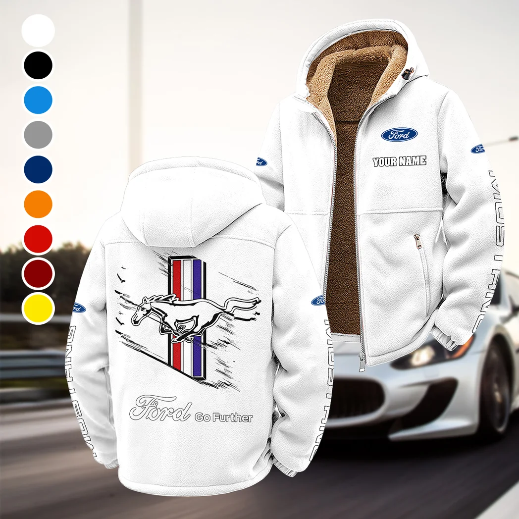 Street Performance Car Winter Fleece Jacket, Ultra-Soft Fleece Shell HVN1452FM - White