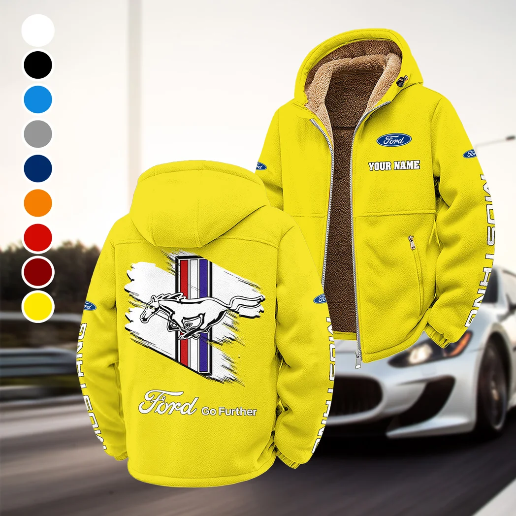 Street Performance Car Winter Fleece Jacket, Ultra-Soft Fleece Shell HVN1452FM - Yellow