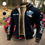 Vintage Ride Fleece-Lined Hooded Jacket, Ultra-Soft Plush Lined Jacket HVN1452FO - Black