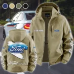 Vintage Ride Fleece Windbreaker Jacket, Soft-Shell Active Fleece HVN1452FO - Khaki