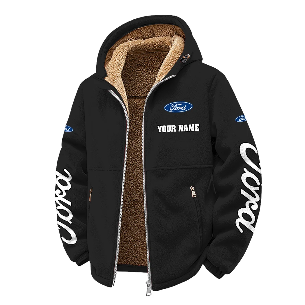 Vintage Ride Winter Fleece Jacket, Heavyweight Plush Fleece HVN1452FO - Black - Image 2