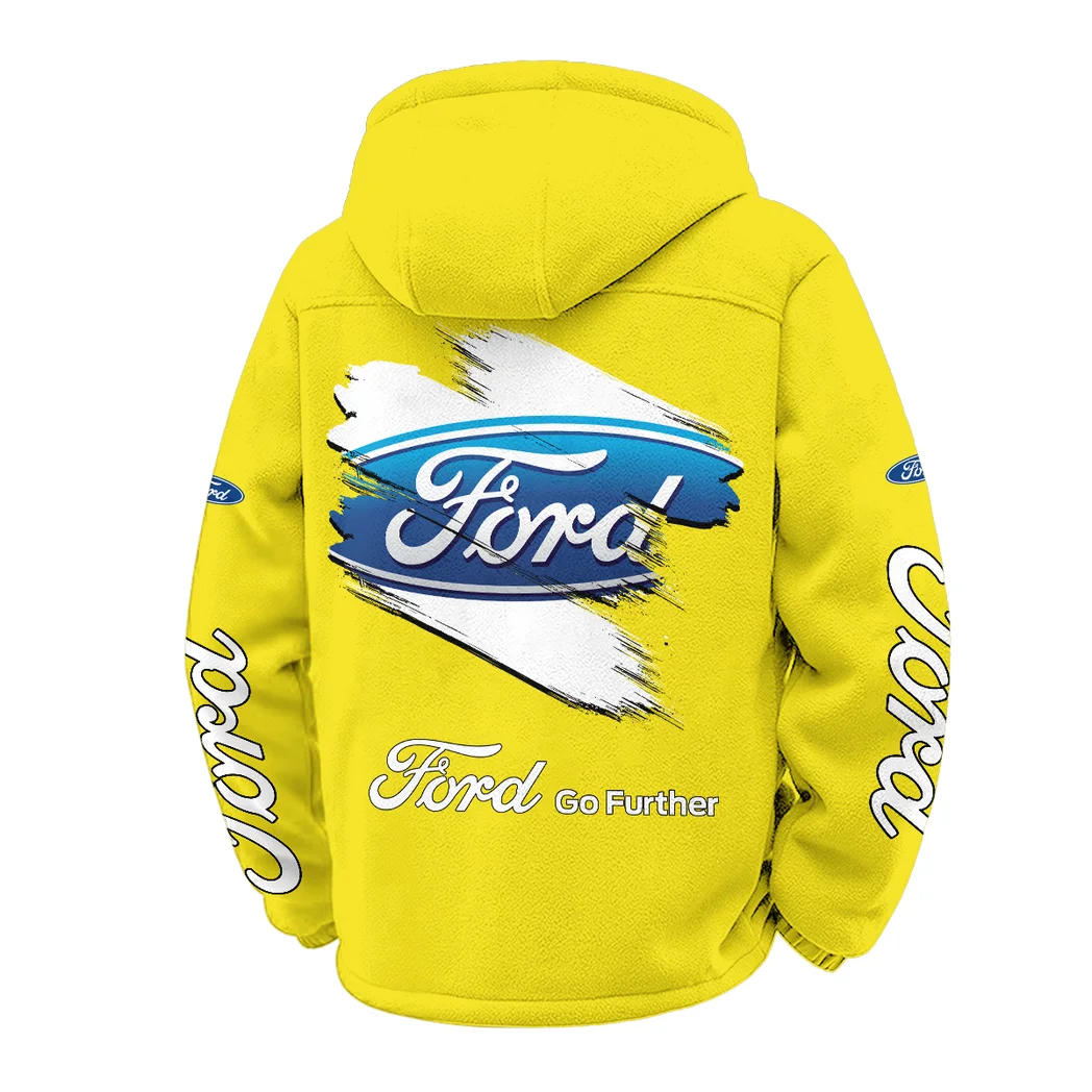 Vintage Ride Winter Fleece Jacket, Heavyweight Plush Fleece HVN1452FO - Yellow - Image 3