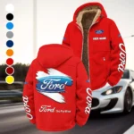 Vintage Ride Winter Fleece Jacket, Heavyweight Plush Fleece HVN1452FO - Red