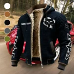 Enduro Gear Fleece-Lined Hooded Jacket, Thermal Core Fleece Jacket HVN1452FR - Black