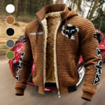 Enduro Gear Fleece-Lined Hooded Jacket, Thermal Core Fleece Jacket HVN1452FR - brown