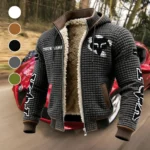 Enduro Gear Fleece-Lined Hooded Jacket, Thermal Core Fleece Jacket HVN1452FR - Grey