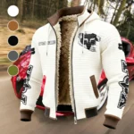 Enduro Gear Fleece-Lined Hooded Jacket, Thermal Core Fleece Jacket HVN1452FR - White