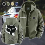 Enduro Gear Fleece Windbreaker Jacket, Brushed Fleece Wind-Resist Layer HVN1452FR - Green