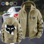 Enduro Gear Fleece Windbreaker Jacket, Brushed Fleece Wind-Resist Layer HVN1452FR - Khaki