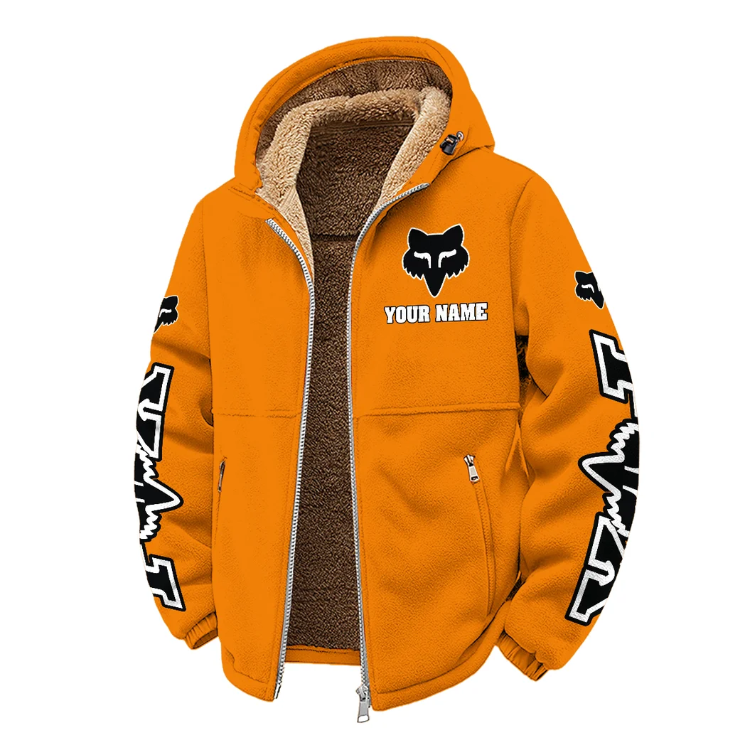 Enduro Gear Winter Fleece Jacket, Brushed Interior Winter Fleece HVN1452FR - Orange - Image 2